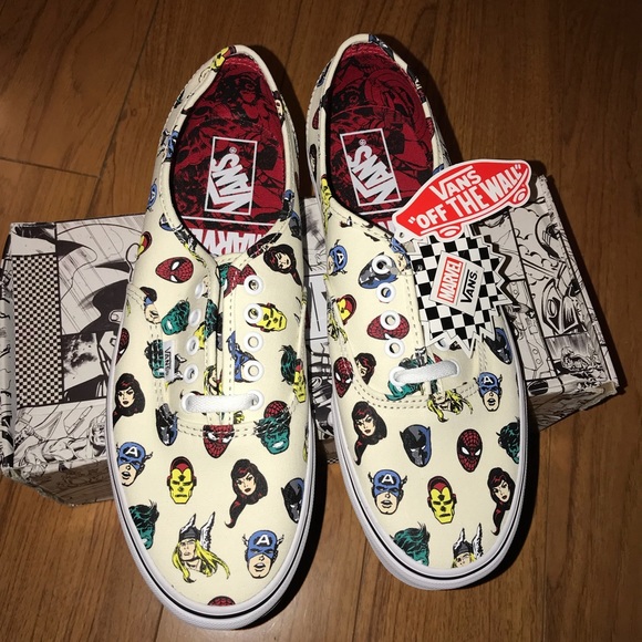 NEW Men’s 10.5 Vans Marvel Heads Canvas Shoes - Picture 3 of 8